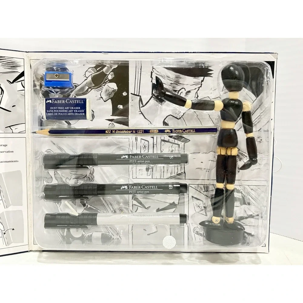 NEW Faber-Castell Getting Started Manga Comic Kit Drawing Mannekin Booklet